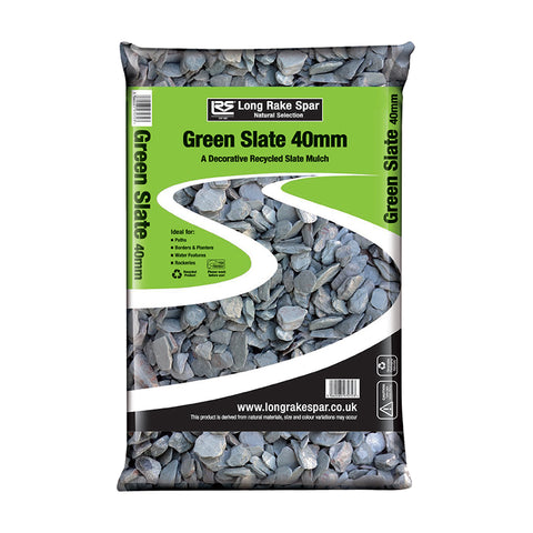 Green Slate Chippings 40mm