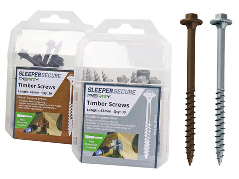 Sleeper Screws - Hex Head Hanging Box  (3 Colours Available)