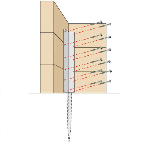 Triple Sleeper Corner Support Spike (3 Colours Available)