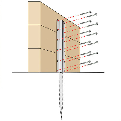 Triple Sleeper Straight Support Spike (3 Colours Available)