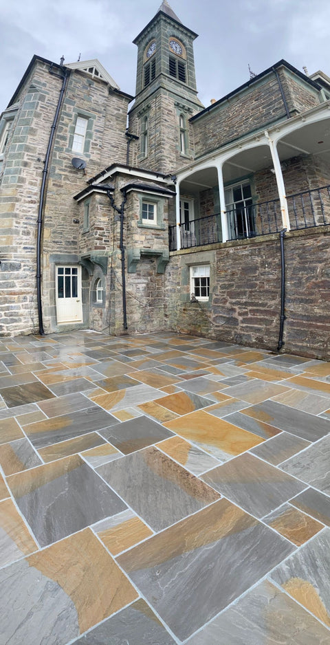 Ash-Bronze Natural Sandstone Patio Paving