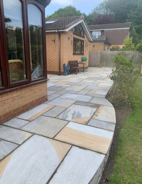 Ash-Bronze Natural Sandstone Patio Paving