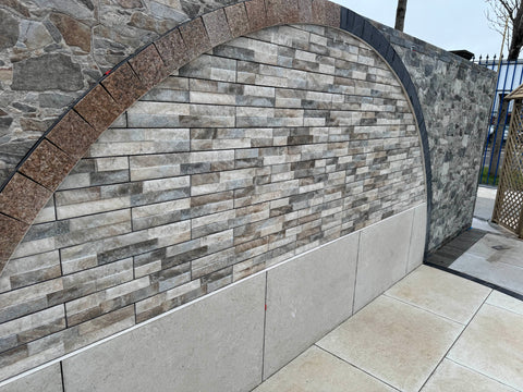 Castille Ordino Beige Porcelain Wall Cladding - 80 x 442mm