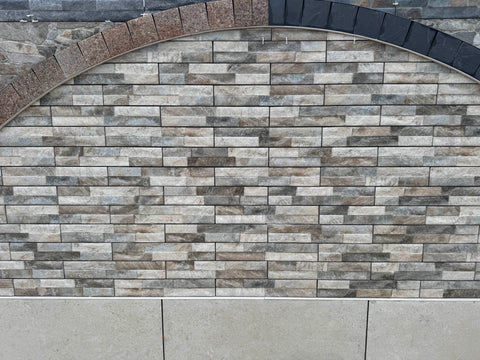 Castille Ordino Beige Porcelain Wall Cladding - 80 x 442mm