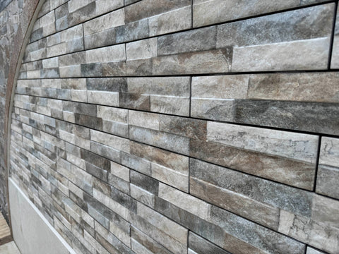 Castille Ordino Beige Porcelain Wall Cladding - 80 x 442mm