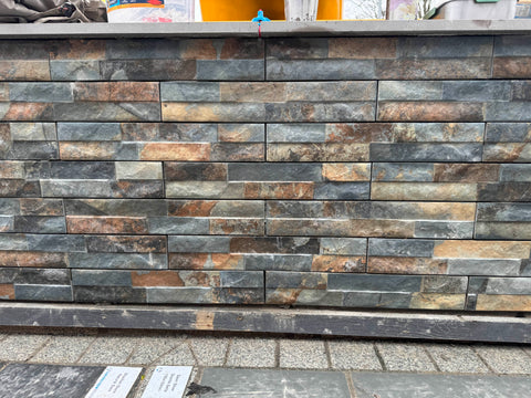 Castille Ordino Rustic Porcelain Wall Cladding - 80 x 442mm