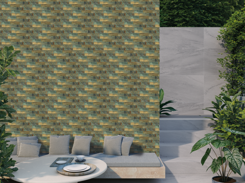 Castille Ordino Rustic Porcelain Wall Cladding - 80 x 442mm