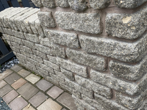 Bekstone Grey Concrete Tumbled Walling